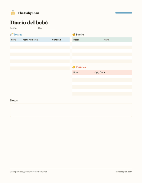 Registro diario del bebé