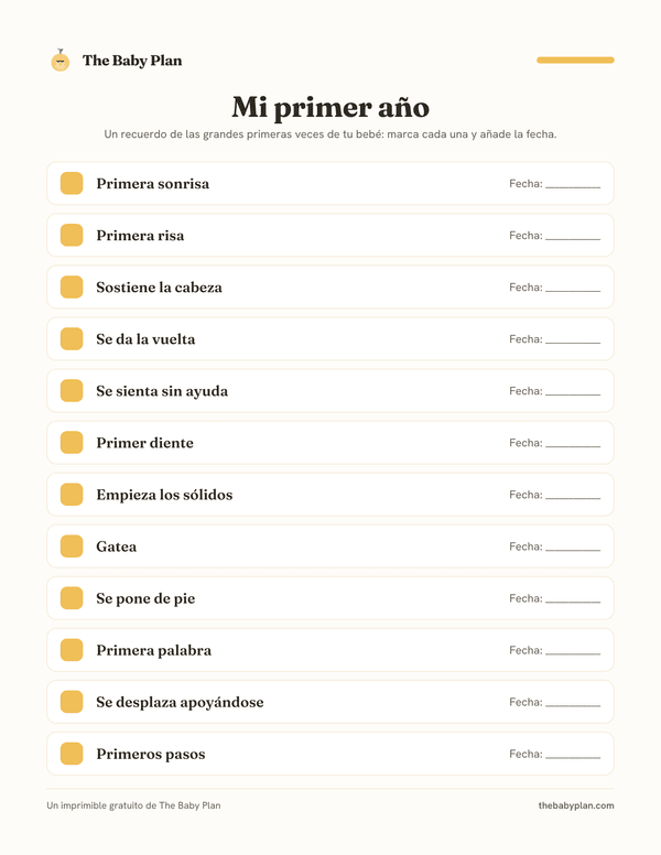 Póster de hitos del primer año
